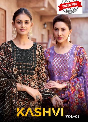 KASHVI VOL 1 BY FASHIION TALK DESIGNER EMBROIDERY SALWAR SUIT WHOLESALER IN INDIA